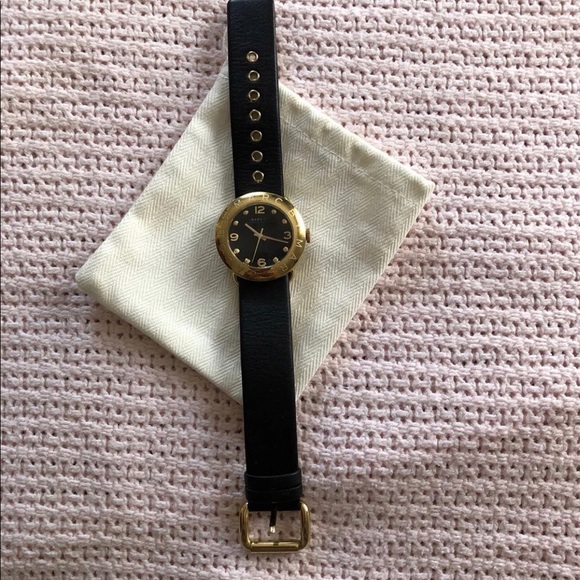 Marc Jacobs Black Leather Watch - Picture 2 of 5